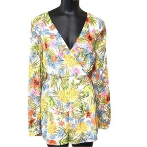 Glamorous Floral Print Multi Color Romper